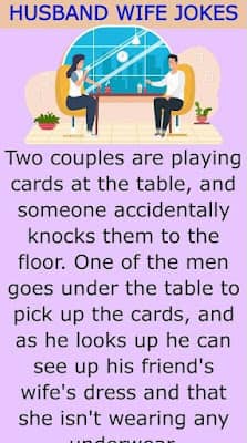 Two couples were playing cards.