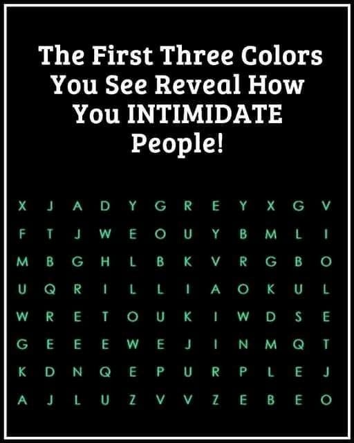 Which colors do you notice first?